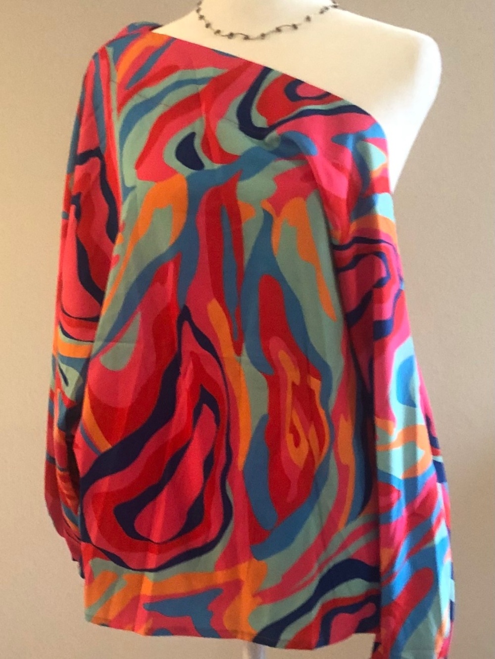 Colorful One Shoulder Top
